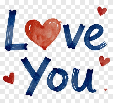 Love You Message PNG