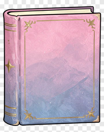 Gradient Book With Gold Trim PNG