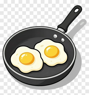 Fried Egg In Frying Pan PNG