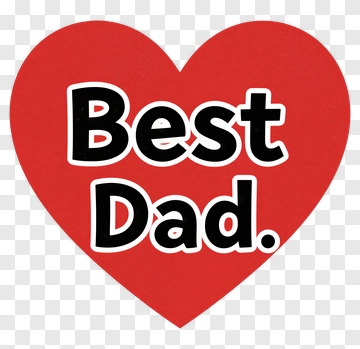 Best Dad Heart PNG