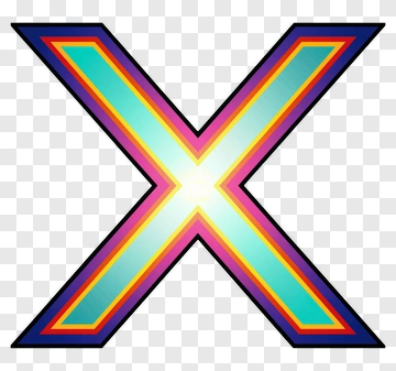 Rainbow X Symbol PNG