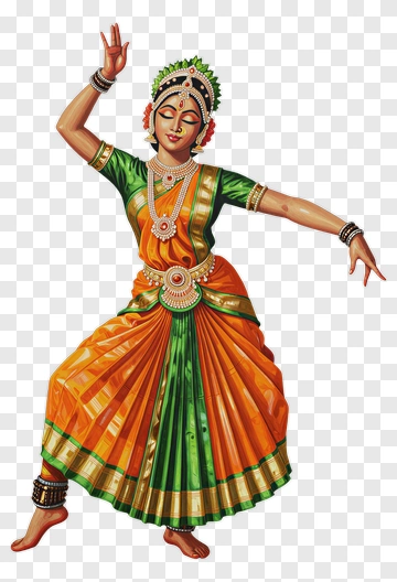 Indian Dancer In Traditional Costume PNG