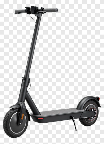 Black Electric Scooter PNG