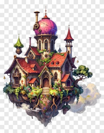 Floating Castle In The Sky PNG