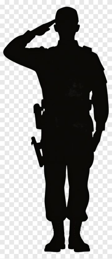 Soldier Salute Silhouette PNG
