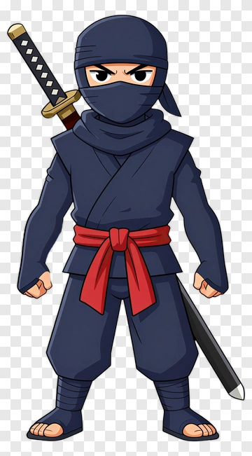 Ninja Warrior With Sword PNG