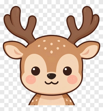 Cute Deer Cartoon PNG