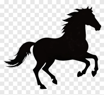 Running Horse Silhouette PNG