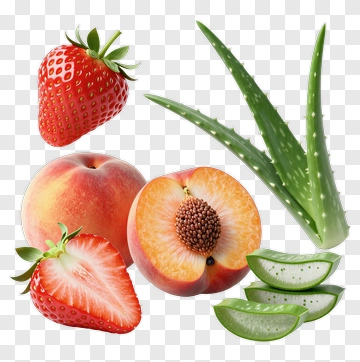 Strawberry Peach And Aloe Vera PNG