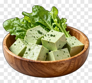 Green Tofu With Arugula PNG