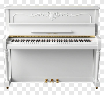 YOKO CARRI White Upright Piano PNG