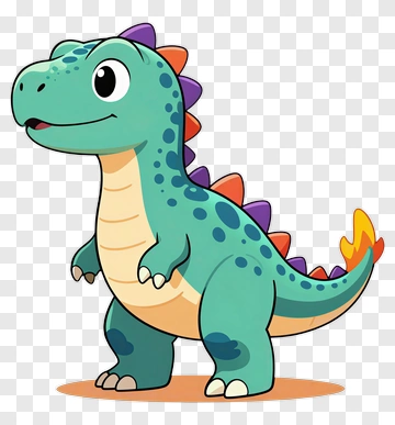 Cute Cartoon Dinosaur PNG