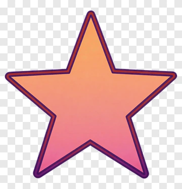 Orange To Pink Gradient Star PNG