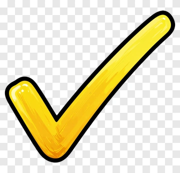 Yellow Hand-Drawn Checkmark PNG
