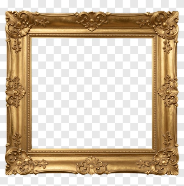 Gold Ornate Picture Frame PNG