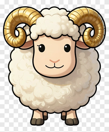 Cute Cartoon Ram PNG