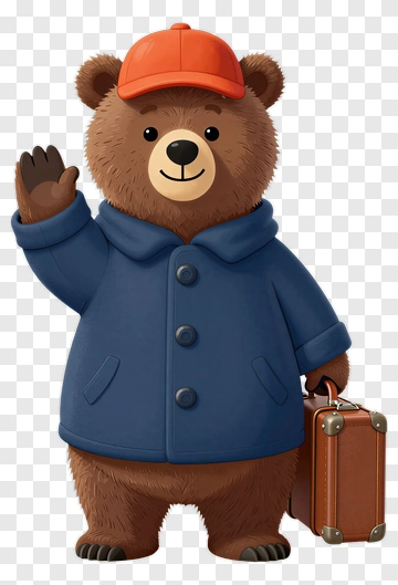 Paddington Bear Waving PNG