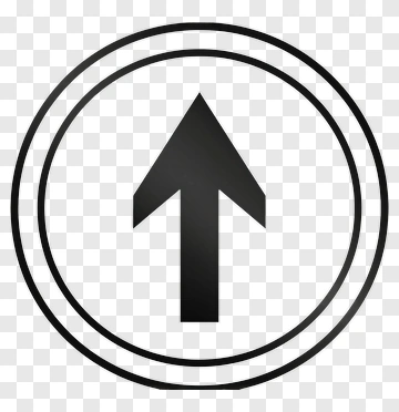 Black Arrow On White Circle PNG