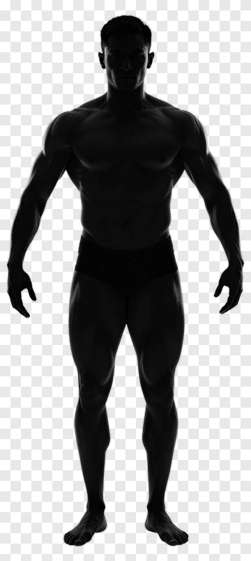 Muscular Man Silhouette PNG