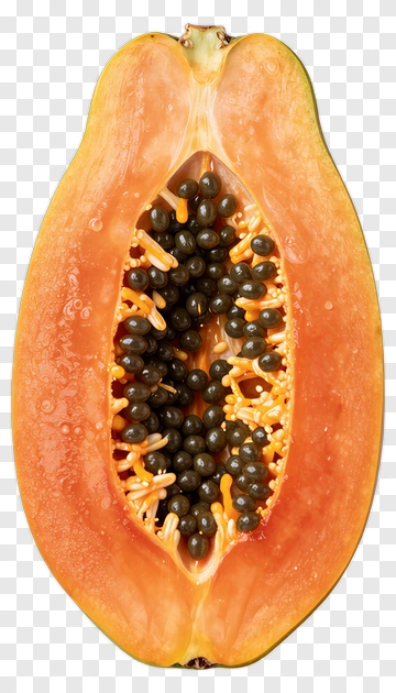 Fresh Halved Papaya PNG