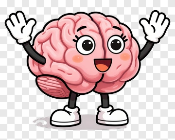 Cartoon Brain Character PNG