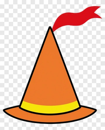 Witch Hat With Red Ribbon PNG