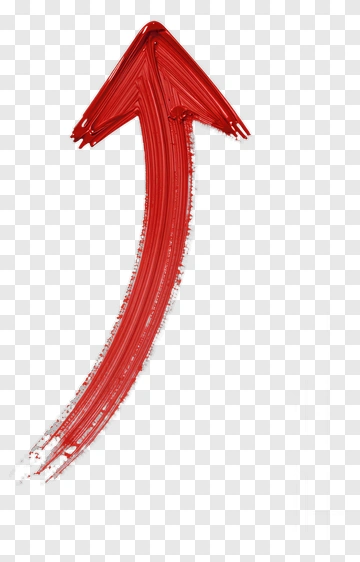 Red Hand Drawn Arrow PNG