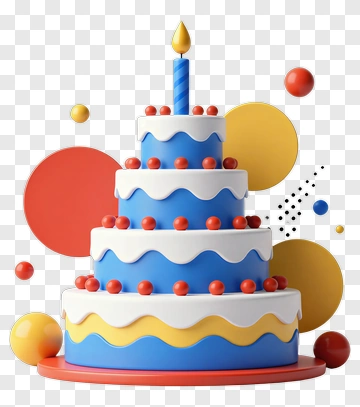Birthday Cake With Candle PNG