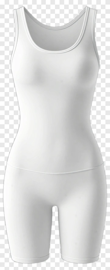 White Tank Top And Shorts Set PNG