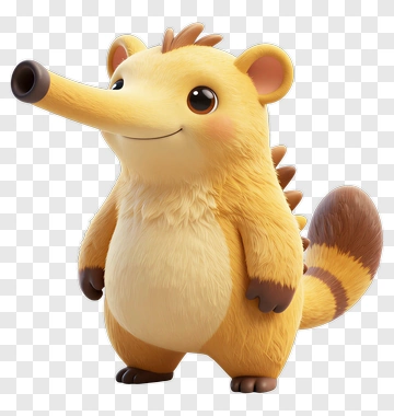 Cute Cartoon Ant Eater PNG