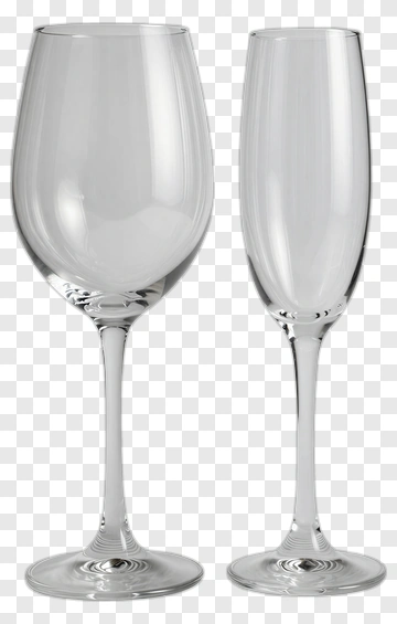 Wine Glass And Champagne Flute PNG