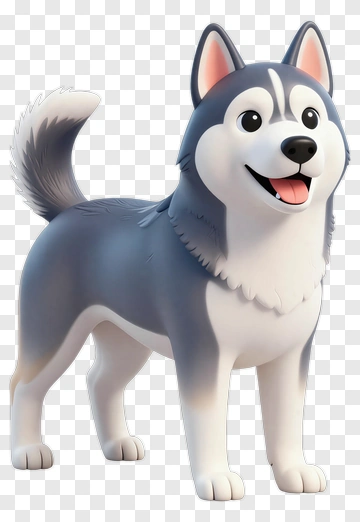 Cute Husky Dog PNG