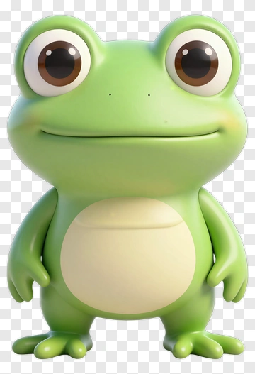 Cute Green Frog PNG