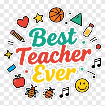 Best Teacher Ever PNG