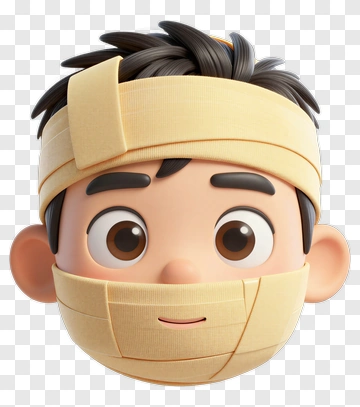 Boy With Bandage And Headband PNG