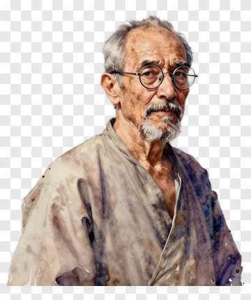 Elderly Man With Glasses And White Beard PNG