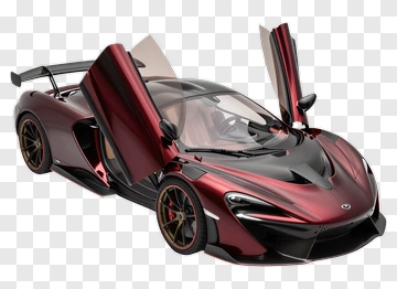 Red Sports Car With Open Doors PNG