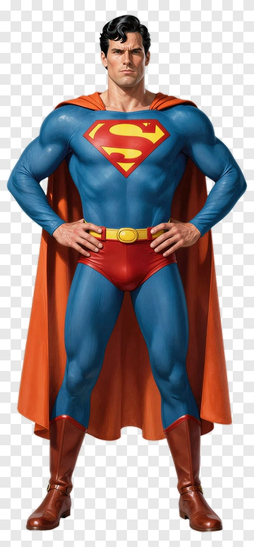 Superman In Classic Costume PNG