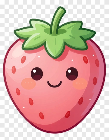 Cute Cartoon Strawberry PNG