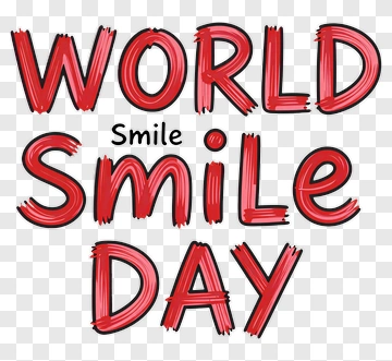 World Smile Day Typography Design PNG