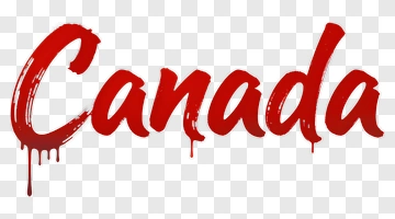 Canada Text In Red Hand-Drawn Style PNG