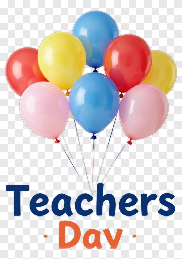 Teachers Day Balloons PNG