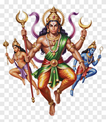 Hindu Deity With Multiple Arms PNG