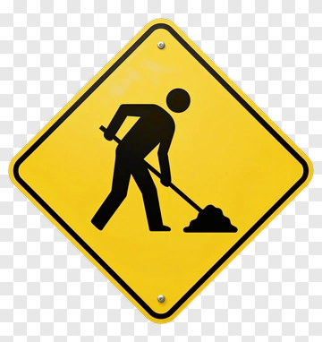 Construction Warning Sign PNG