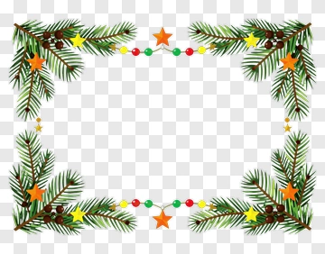 Christmas Garland Frame PNG