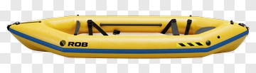 Yellow Inflatable Boat With Black Straps PNG