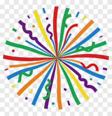 Rainbow Confetti Explosion PNG
