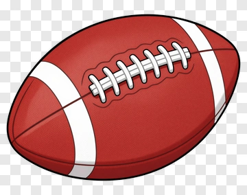 Red Football With White Laces PNG