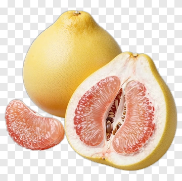 Fresh Pomelo Fruit With Segments PNG
