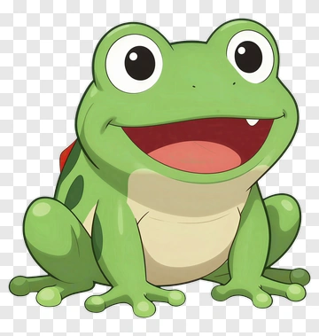 Happy Frog With Backpack PNG